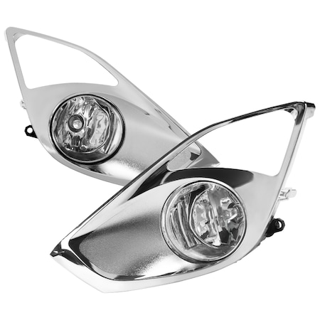 Spec-D Tuning Toyota Avalon Fog Lights Chrome Bezzel With Clear Lens 14-Up LF-AVN13COEM-HZ